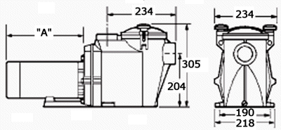 dimensions pompe Pentair RSII dimensions pompe Pentair RSII